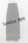Rozen Kavalier / スリットZIPロングスカート  ネイビー H-25-08-25-1072-OO-SK-KB-ZH