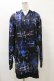 画像1: NieR Clothing / 総柄ZIPパーカー  黒 H-25-08-25-1011-PU-TO-KB-ZH (1)