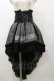 画像1: FRILL / 刺繍ストライプフィッシュテールスカート  黒 H-25-08-25-1073-HN-SK-KB-ZH (1)