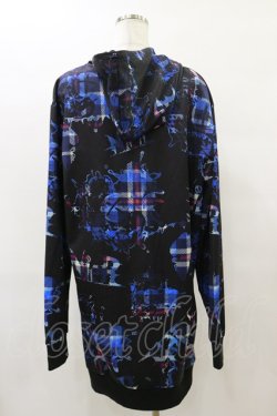 画像2: NieR Clothing / 総柄ZIPパーカー  黒 H-25-08-25-1011-PU-TO-KB-ZH