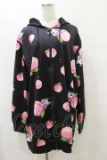 NieR Clothing / 総柄ZIPパーカー  黒 H-25-08-25-1012-PU-TO-KB-ZH