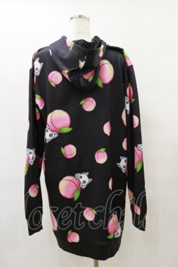 画像2: NieR Clothing / 総柄ZIPパーカー  黒 H-25-08-25-1012-PU-TO-KB-ZH