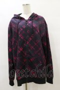 NieR Clothing / 総柄ZIPパーカー  黒 H-25-08-25-1013-PU-TO-KB-ZH