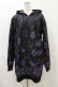 画像1: NieR Clothing / 総柄ZIPパーカー  黒 H-25-08-25-1015-PU-TO-KB-ZH (1)