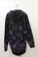 画像2: NieR Clothing / 総柄ZIPパーカー  黒 H-25-08-25-1015-PU-TO-KB-ZH (2)