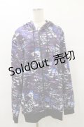 NieR Clothing / 総柄ZIPパーカー F 紫 H-25-08-25-1019-PU-TO-KB-ZH