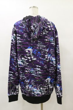 画像2: NieR Clothing / 総柄ZIPパーカー F 紫 H-25-08-25-1019-PU-TO-KB-ZH