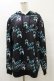画像1: NieR Clothing / 総柄プルパーカー  黒 H-25-08-25-1022-PU-TO-KB-ZH (1)