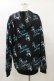 画像2: NieR Clothing / 総柄プルパーカー  黒 H-25-08-25-1022-PU-TO-KB-ZH (2)