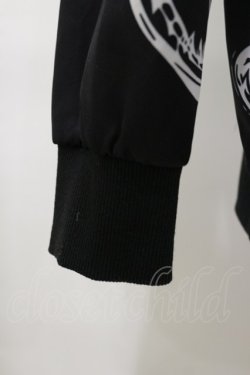 画像3: NieR Clothing / 総柄プルパーカー  黒×白 H-25-08-25-1023-PU-TO-KB-ZH