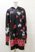 NieR Clothing / 総柄ZIPパーカー F 黒 H-25-08-25-1027-PU-TO-KB-ZH