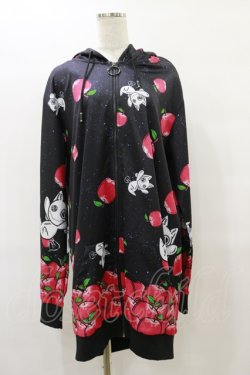 画像1: NieR Clothing / 総柄ZIPパーカー F 黒 H-25-08-25-1027-PU-TO-KB-ZH