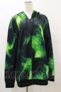 NieR Clothing / 総柄ZIPパーカー F 黒 H-25-08-25-1028-PU-TO-KB-ZH