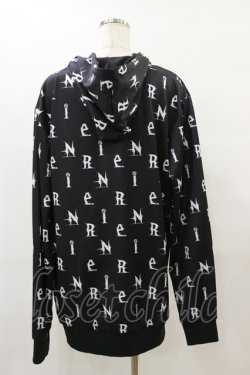画像2: NieR Clothing / 総柄ZIPパーカー  黒 H-25-08-25-1029-PU-TO-KB-ZH