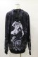 画像2: NieR Clothing / 総柄ZIPパーカー F 黒 H-25-08-25-1004-PU-TO-KB-ZH (2)