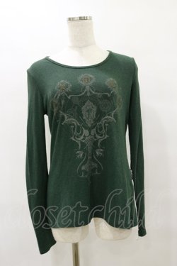 画像1: Ozz Croce / プリント刺繍ニットソー  グリーン H-25-08-25-1034-OO-TO-KB-ZH