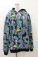 画像1: NieR Clothing / 総柄ふわもこプルパーカー F 黒 H-25-08-25-1005-PU-TO-KB-ZH (1)