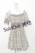 Ozz oneste / 総柄メッシュチュニックトップス  ワイン H-25-08-25-1038-OO-TO-KB-ZH