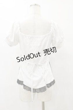 画像2: FRILL / ストライプ切替カットソー  白×黒 H-25-08-25-1041-HN-TO-KB-ZH