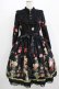 画像1: LIEF / Roses for the queen of heartsワンピース M ブラック H-25-08-26-1001-LO-OP-NS-ZH (1)