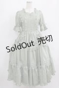 Chalmiere / フリルロングワンピース M グリーン H-25-08-26-1003-PU-OP-NS-ZH