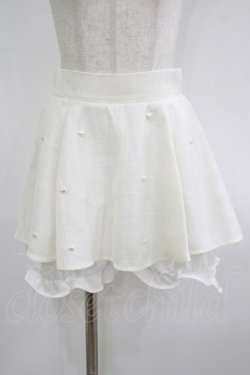 画像1: Ank Rouge / ハートパールかぼちゃパンツスカパン M オフ H-25-08-26-1030-CA-SK-NS-ZH