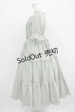 画像2: Chalmiere / フリルロングワンピース M グリーン H-25-08-26-1003-PU-OP-NS-ZH