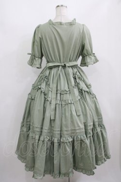 画像3: Chalmiere / フリルロングワンピース M グリーン H-25-08-26-1003-PU-OP-NS-ZH