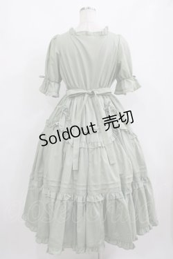 画像3: Chalmiere / フリルロングワンピース M グリーン H-25-08-26-1003-PU-OP-NS-ZH