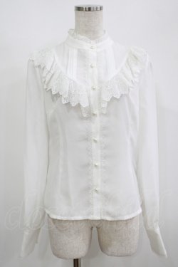 画像1: Le Miroir（海外ロリータブランド） / ヨーク切替ブラウス XL オフ H-25-08-26-1039-PU-BL-NS-ZH