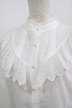 画像4: Le Miroir（海外ロリータブランド） / ヨーク切替ブラウス XL オフ H-25-08-26-1039-PU-BL-NS-ZH