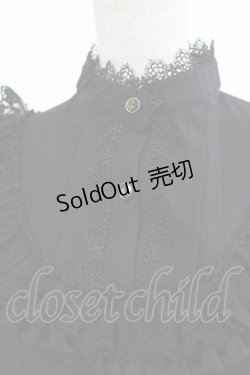 画像4: Schneideren-R（海外ロリータブランド） / ストライプスタンドカラーワンピース L ブラック H-25-08-26-1004-PU-OP-NS-ZH