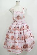 axes femme kawaii / お菓子の家柄ジャンスカ M ピンク H-25-08-26-1005-AX-OP-NS-ZH