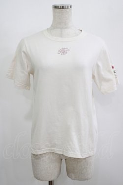画像1: Honey Cinnamon / ロゴ刺繍Tシャツ Free ピンク H-25-08-26-1050-LO-TS-NS-ZH
