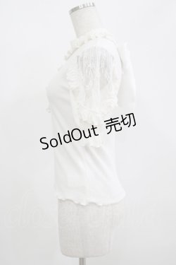画像2: Ank Rouge / リボン&パールカットソー M オフ H-25-08-26-1051-CA-TO-NS-ZH