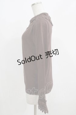 画像2: axes femme kawaii / レーシーフリルニットプル M ブラウン H-25-08-26-1055-AX-TO-NS-ZH