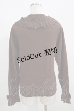 画像3: axes femme kawaii / レーシーフリルニットプル M ブラウン H-25-08-26-1055-AX-TO-NS-ZH