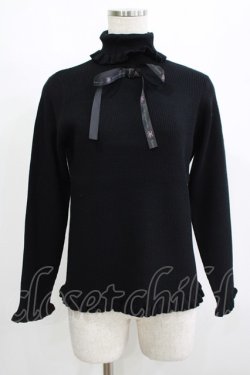 画像1: m petit by misako / サンリオキャラクターズコラボ クロミ ニットプルオーバー LL ブラック H-25-08-26-1057-LO-TO-NS-ZH