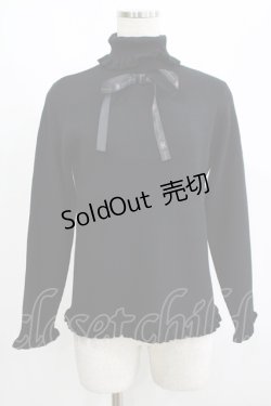 画像1: m petit by misako / サンリオキャラクターズコラボ クロミ ニットプルオーバー LL ブラック H-25-08-26-1057-LO-TO-NS-ZH
