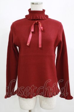 画像1: m petit by misako / サンリオキャラクターズコラボ キティ ニットプルオーバー LL エンジ H-25-08-26-1058-LO-TO-NS-ZH