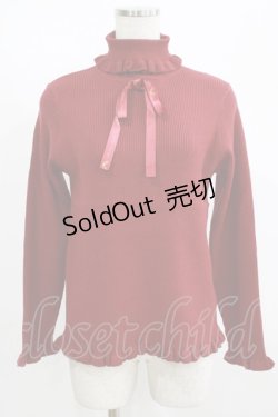 画像1: m petit by misako / サンリオキャラクターズコラボ キティ ニットプルオーバー LL エンジ H-25-08-26-1058-LO-TO-NS-ZH