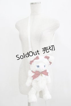 画像1: BABY,THE STARS SHINE BRIGHT / ねこくみゃポシェット  オフ白/レッド H-25-08-26-1062-BA-BG-NS-ZH