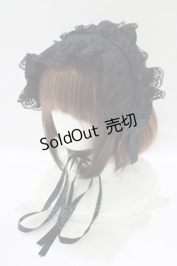 画像1: metamorphose / 総レースブリム付ヘッドドレス  ブラック H-25-08-26-1070-ME-AC-NS-ZH
