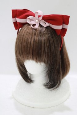 画像1: To Alice / リボンカチューシャ  レッド H-25-08-26-1072-LO-AC-NS-ZH