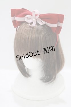 画像1: To Alice / リボンカチューシャ  レッド H-25-08-26-1072-LO-AC-NS-ZH