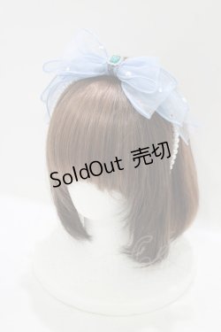 画像1: Ank Rouge / オーガンジーリボンパールカチューシャ  ブルー H-25-08-26-1073-CA-AC-NS-ZH