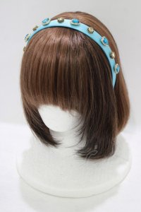 Ank Rouge / ビジューカチューシャ  ブルー H-25-08-26-1074-CA-AC-NS-ZH