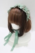 Chalmiere / フリルヘッドドレス  グリーン H-25-08-26-1076-PU-AC-NS-ZH