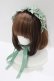 画像1: Chalmiere / フリルヘッドドレス  グリーン H-25-08-26-1076-PU-AC-NS-ZH (1)
