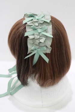 画像2: Chalmiere / フリルヘッドドレス  グリーン H-25-08-26-1076-PU-AC-NS-ZH